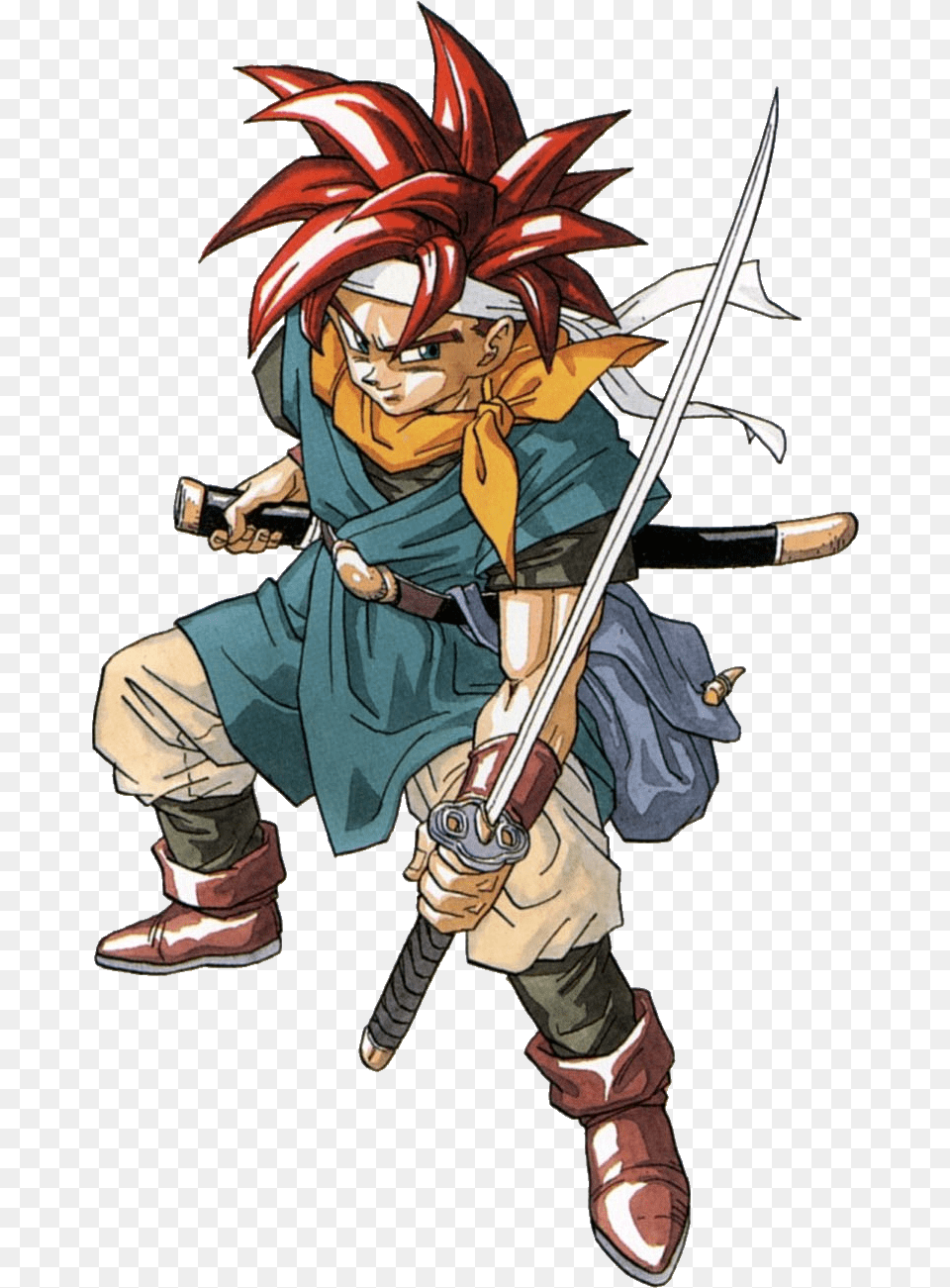 Concept Art Of Crono From Chrono Trigger By Akira Toriyama Chrono Trigger, Book, Publication, Comics, Person Free Png