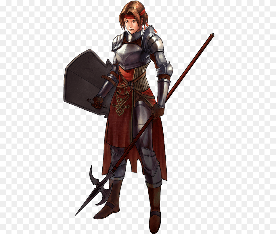 Concept Character Female Armor Female Knight Fantasy Dnd Spear, Adult, Person, Woman, Clothing Free Png