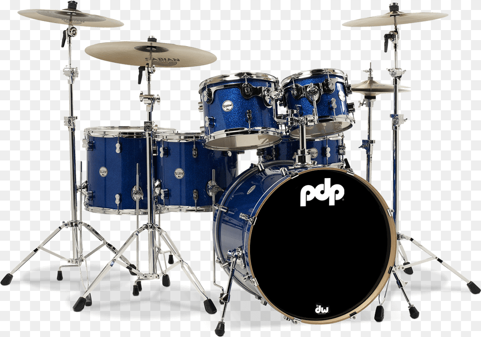 Concept Maple Blue Sparkle 6 Piece Pdp Blue Drum Set, Musical Instrument, Percussion Free Png