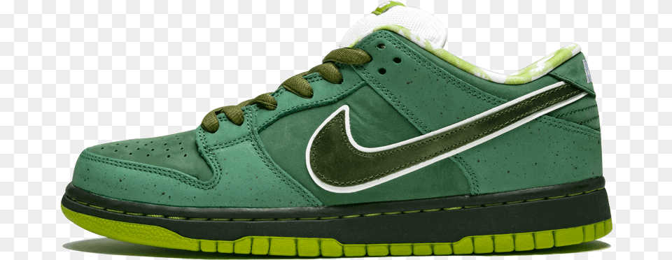 Concepts X Nike Sb Dunk Low Green Lobster Shoe, Clothing, Footwear, Sneaker, Suede Png Image
