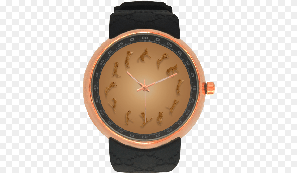 Conceptual Cat O39clock Jumping Cats Men39s Rose Gold Strap, Arm, Body Part, Person, Wristwatch Png