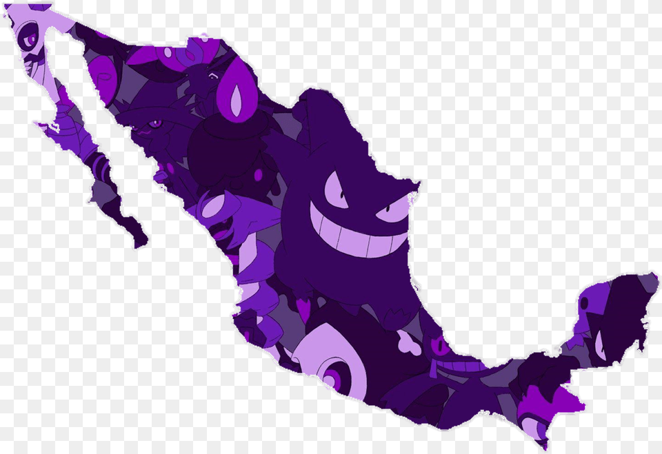 Conceptual Event Da De Muertos Pokemon Go Hub Mexico Map Outline, Purple, Accessories, Gemstone, Jewelry Free Png