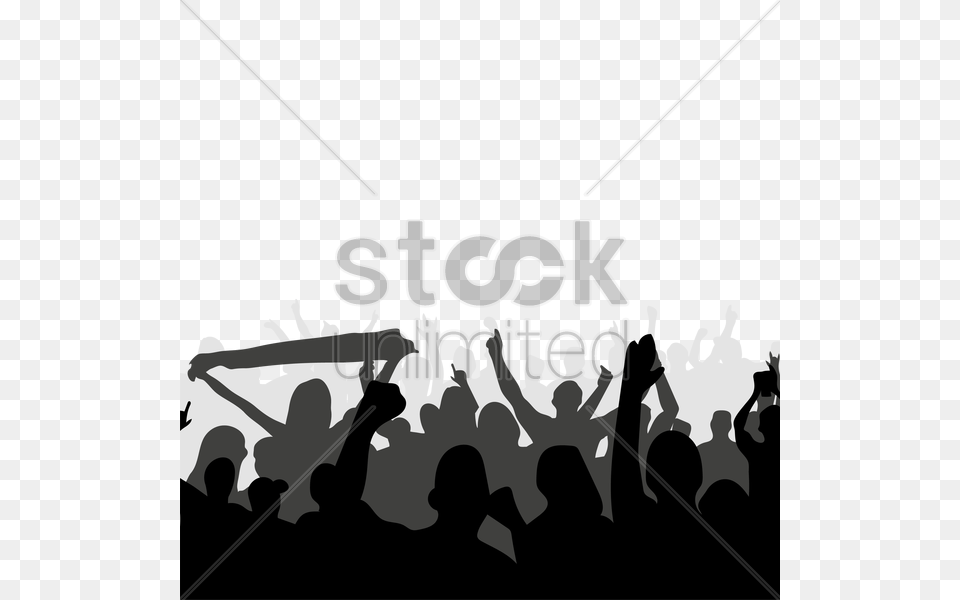 Concert Crowd Cheering Crowd Clipart Black, Rock Concert, Person, People, Audience Free Transparent Png