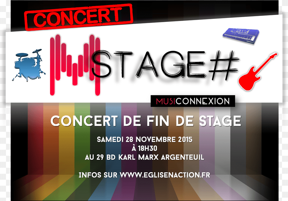 Concert De Fin De Stage Le 28 Novembre 18h30 Online Advertising, Advertisement, Poster, Guitar, Musical Instrument Png Image