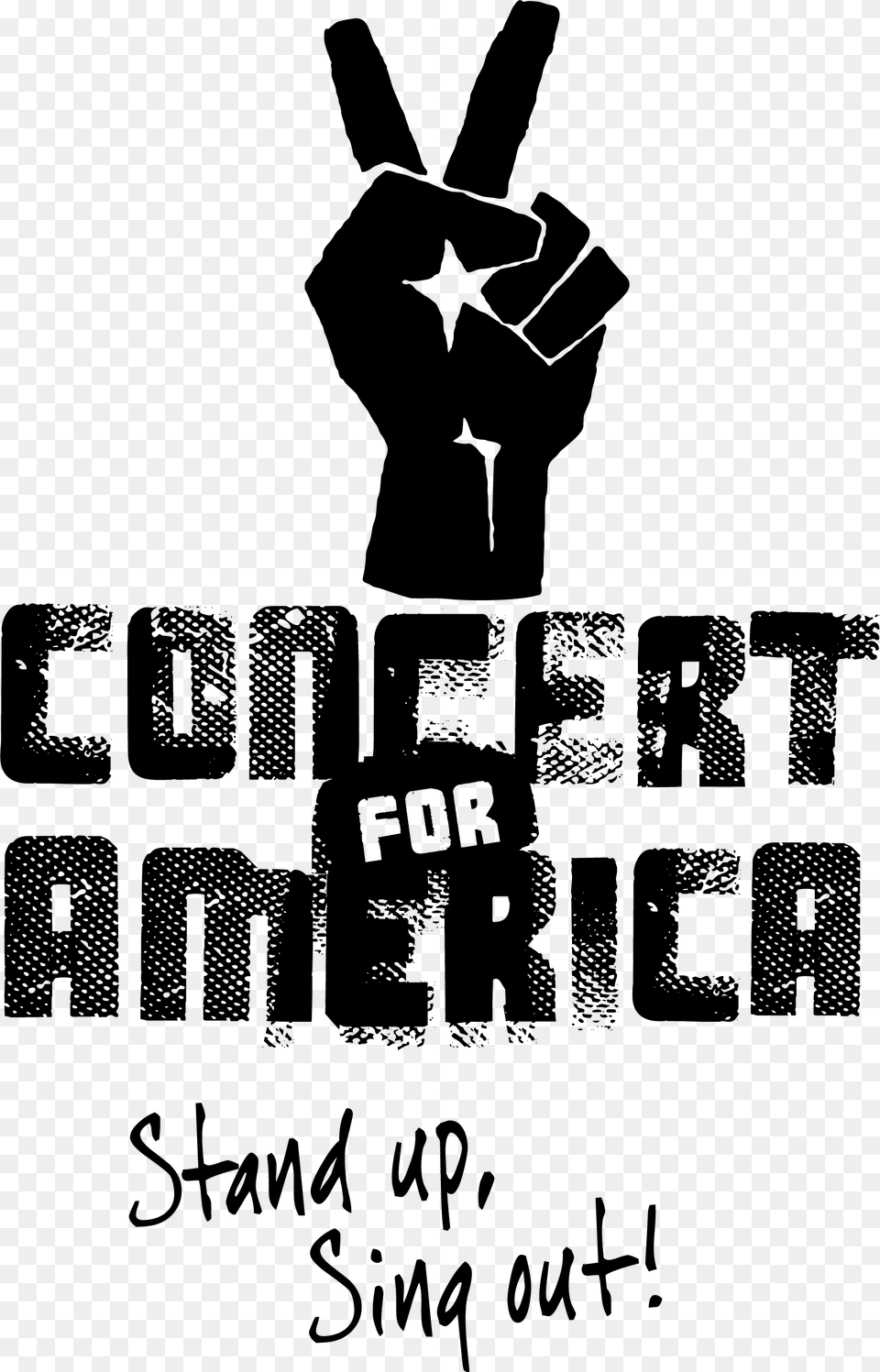 Concert For America Concert For America Logo, Stencil, Person, Body Part, Hand Free Png Download