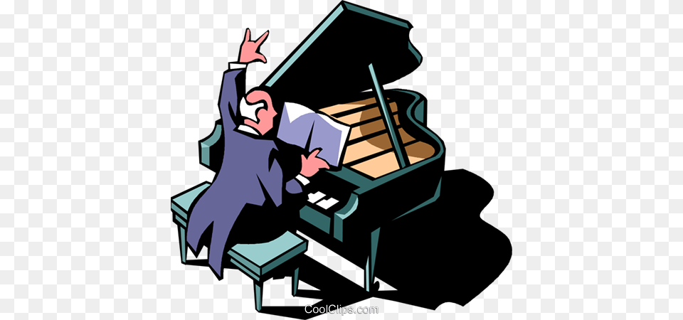 Concert Pianist Royalty Vector Clip Art Illustration, Performer, Person, Leisure Activities, Music Free Png