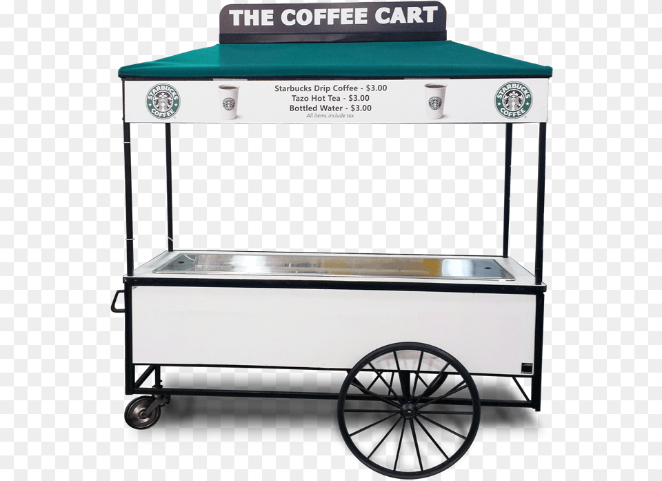 Concession Cart Case Studies Topdogcarts Starbucks Coffee Cart, Kiosk, Machine, Wheel, Transportation Png