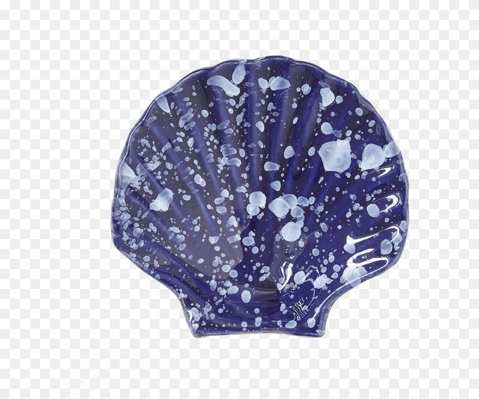 Concha Cobalt And White Bread Plate Blue And White Porcelain, Seashell, Animal, Clam, Food Png Image