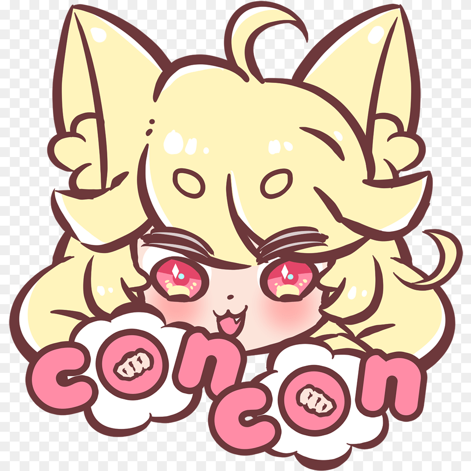 Concon Ahegao, Art, Graphics, Sticker, Baby Png Image
