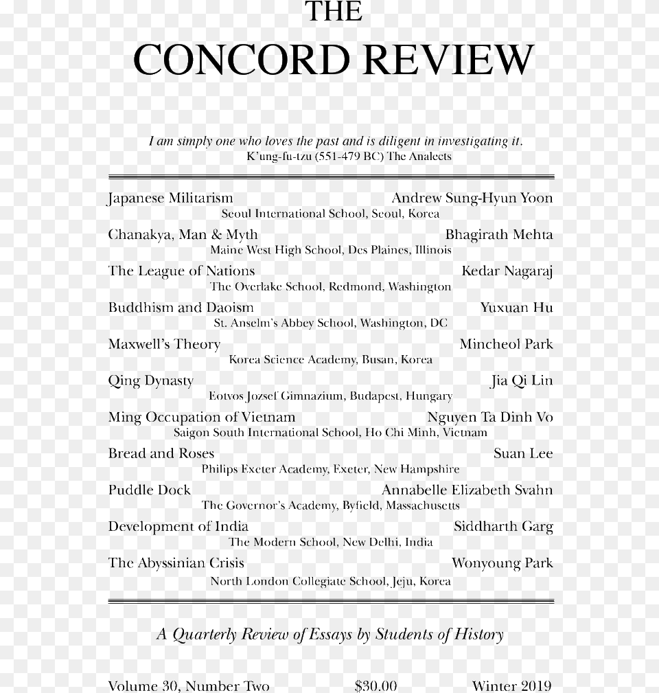 Concord Review 2017, Gray Free Transparent Png