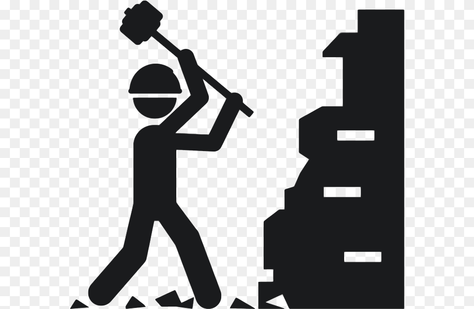 Concrete Bricks Construction Worker Stick Figure, People, Person, Helmet, Baseball Free Transparent Png