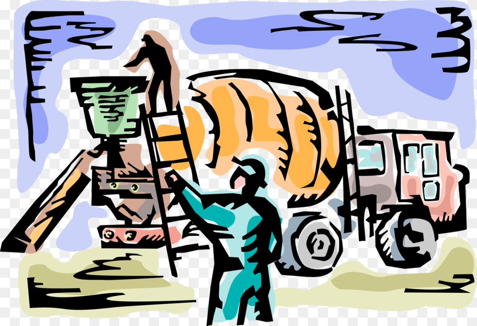 Concrete Cement Mixer, Art, Painting, Baby, Person Free Transparent Png