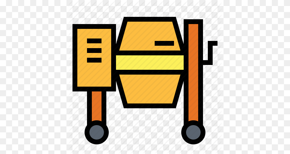 Concrete Construction Home Mixer Repair Icon, Box Png Image