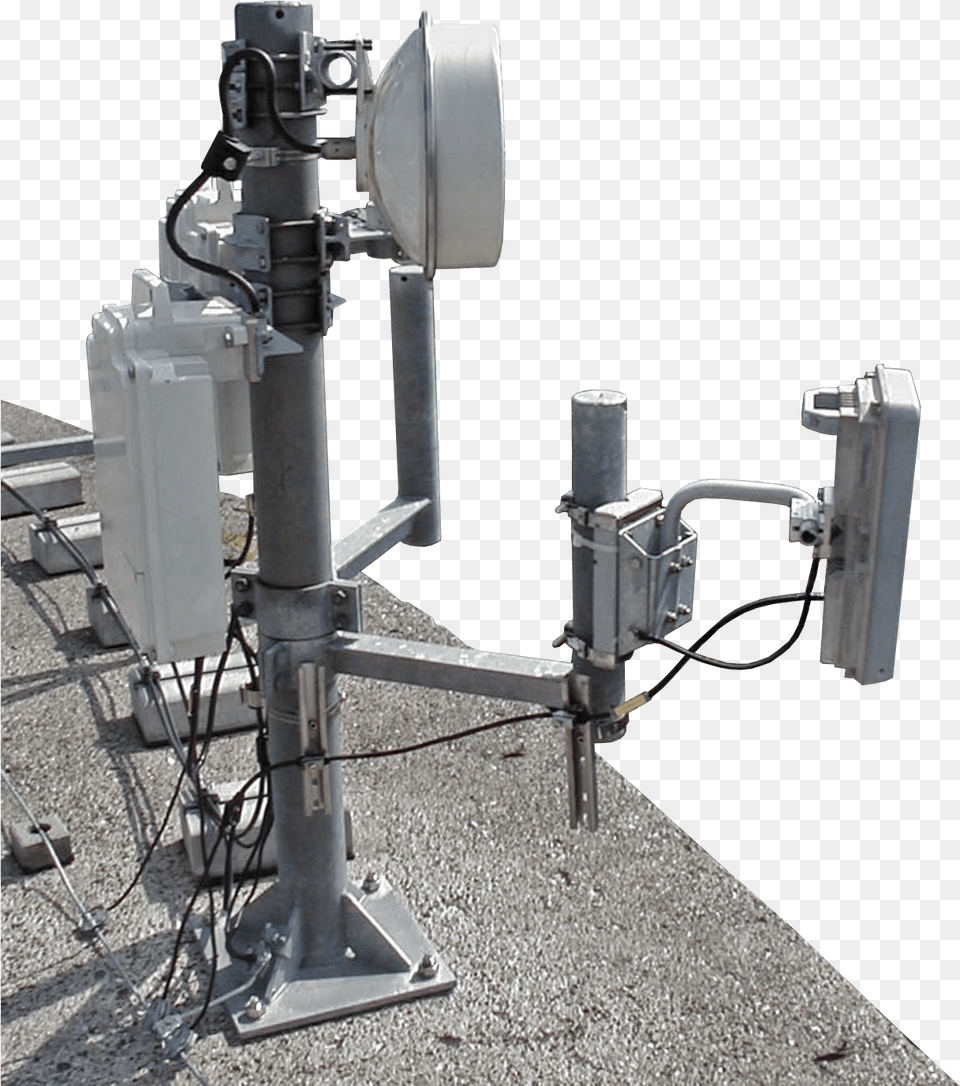 Concrete Mounted Galvanised Pole For Rooftop Machine Tool, Electrical Device Png Image