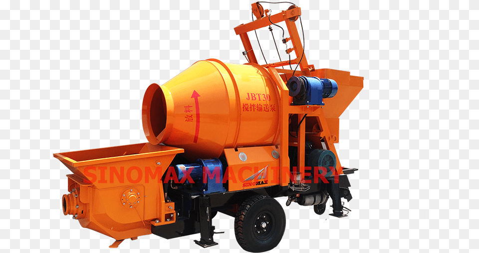 Concrete Pump With Mixer Price, Bulldozer, Machine, Transportation, Vehicle Png Image