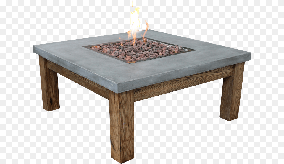 Concrete Table Fire Pit Gas Firepit Table Uk, Coffee Table, Furniture, Fireplace, Indoors Free Png