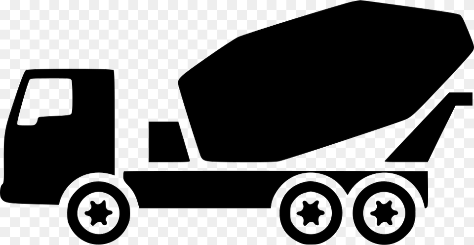 Concrete Truck, Stencil, Moving Van, Transportation, Van Png Image