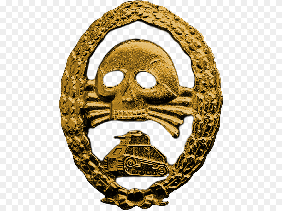 Condor Legion Tank Badge In Gold Also Was Awarded Gold, Logo, Symbol, Emblem, Wedding Png