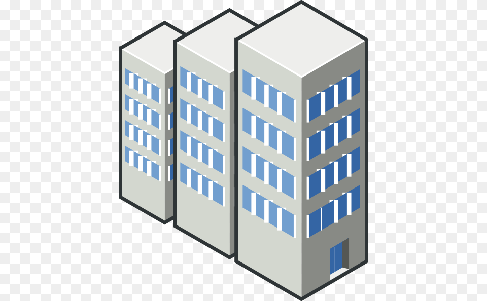 Condos In A Row Clip Art, City, Architecture, Building, Office Building Free Png