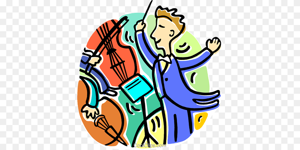 Conductor Conducting The Orchestra Royalty Vector Clip Art, Cleaning, Person, Baby, Face Free Transparent Png