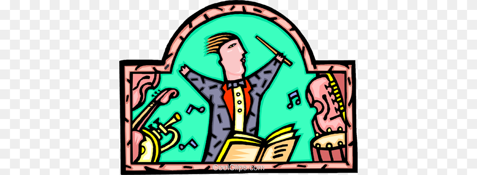 Conductor Leading His Orchestra Royalty Vector Clip Art, Adult, Female, Person, Woman Free Png