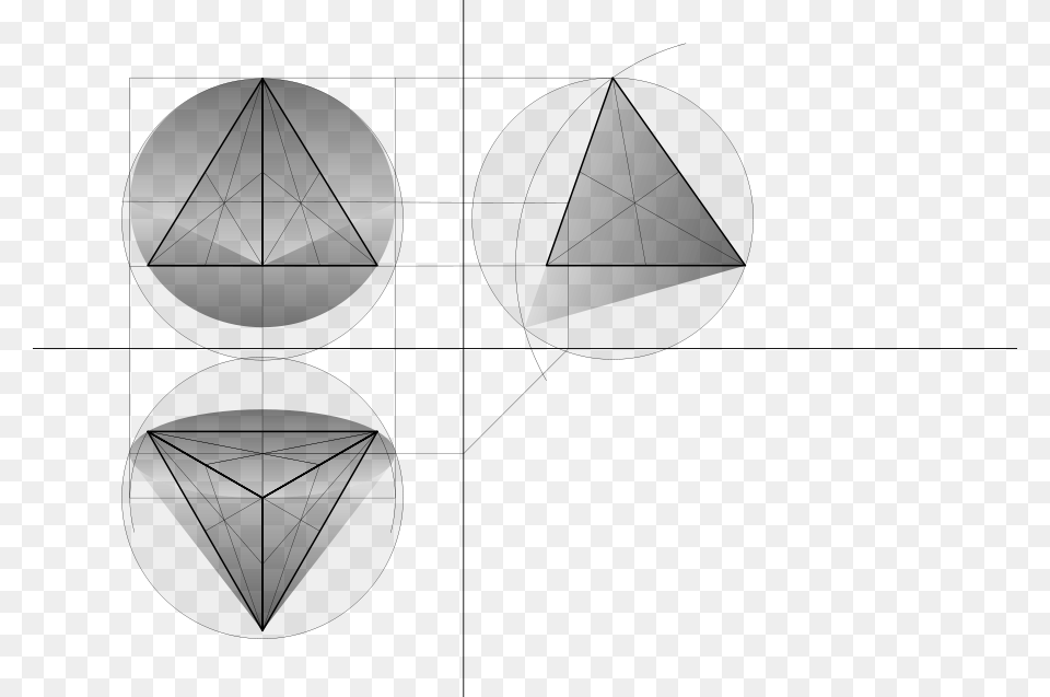 Cone 2 Enveloped Tetrahedron Construction, Gray Free Transparent Png