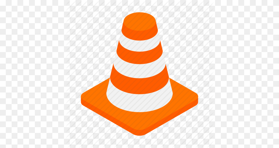 Cone Construction Isometric Road Safety Street Traffic Icon Free Transparent Png