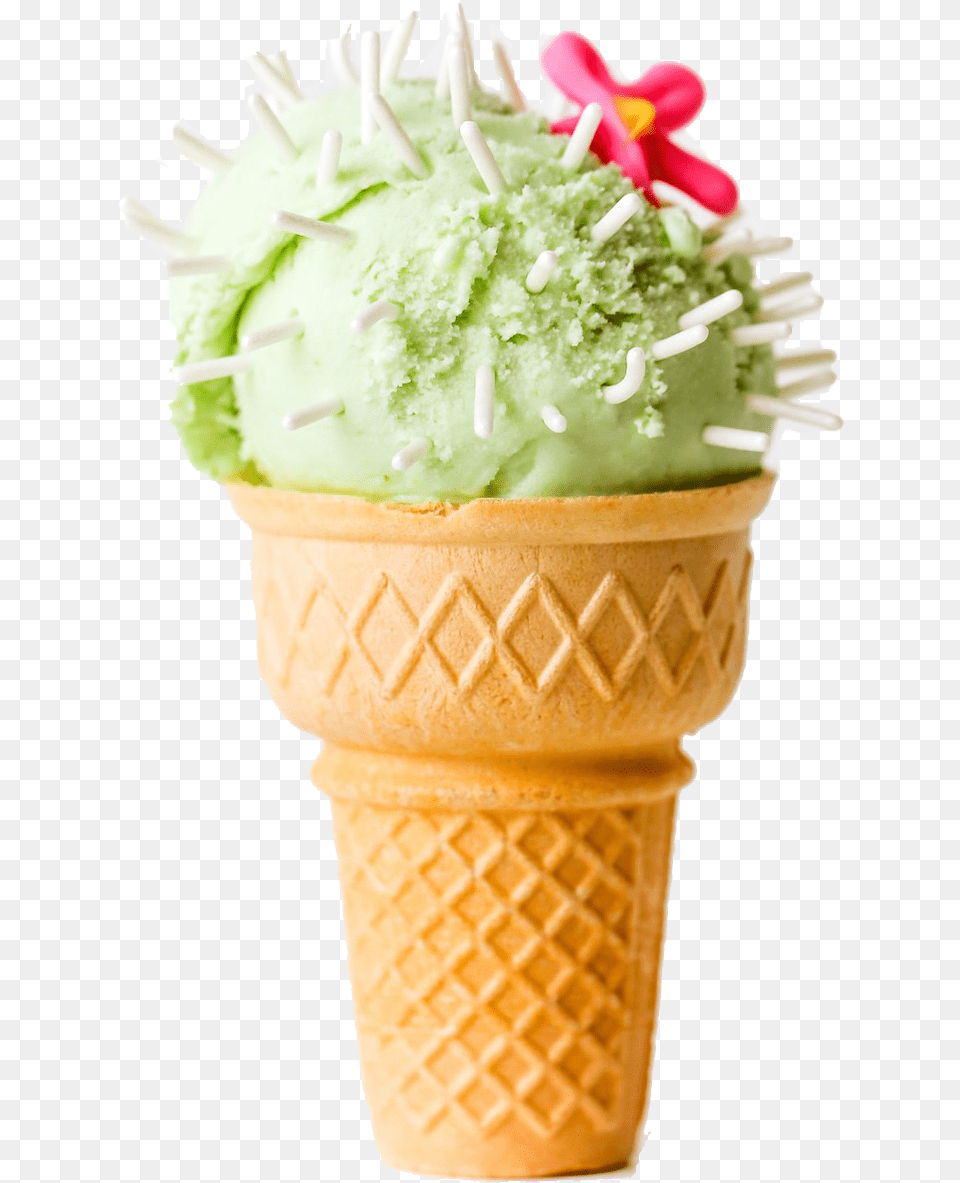 Cone Ice Cream Photo Background Cactus Ice Cream Cone, Dessert, Food, Ice Cream, Soft Serve Ice Cream Png