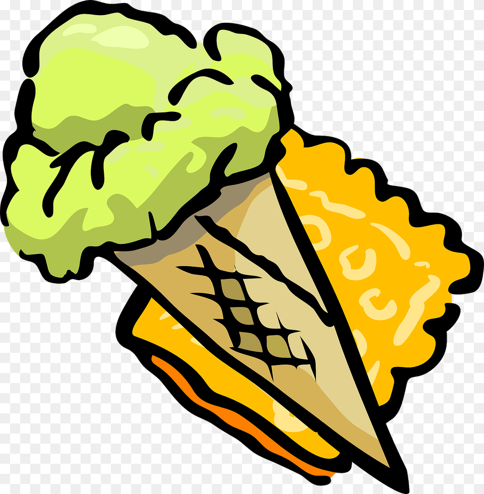 Cone Ice Cream Pop Art Ice Cream Cone, Dessert, Food, Ice Cream, Person Png Image