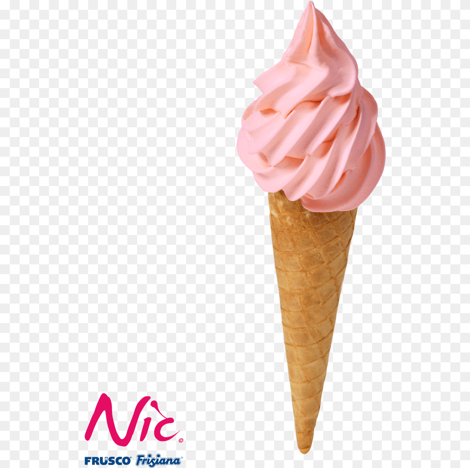Cone Strawbweery National Inspection Council For Electrical Installation, Cream, Dessert, Food, Ice Cream Free Png Download