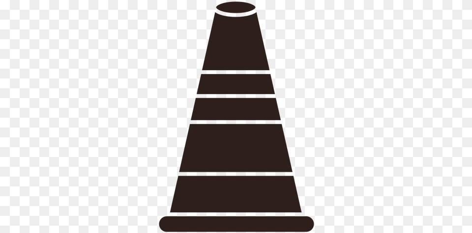 Cone Street Marker Flat Silhouette Ad Cone Preto E Amarelo Desenho Png Image