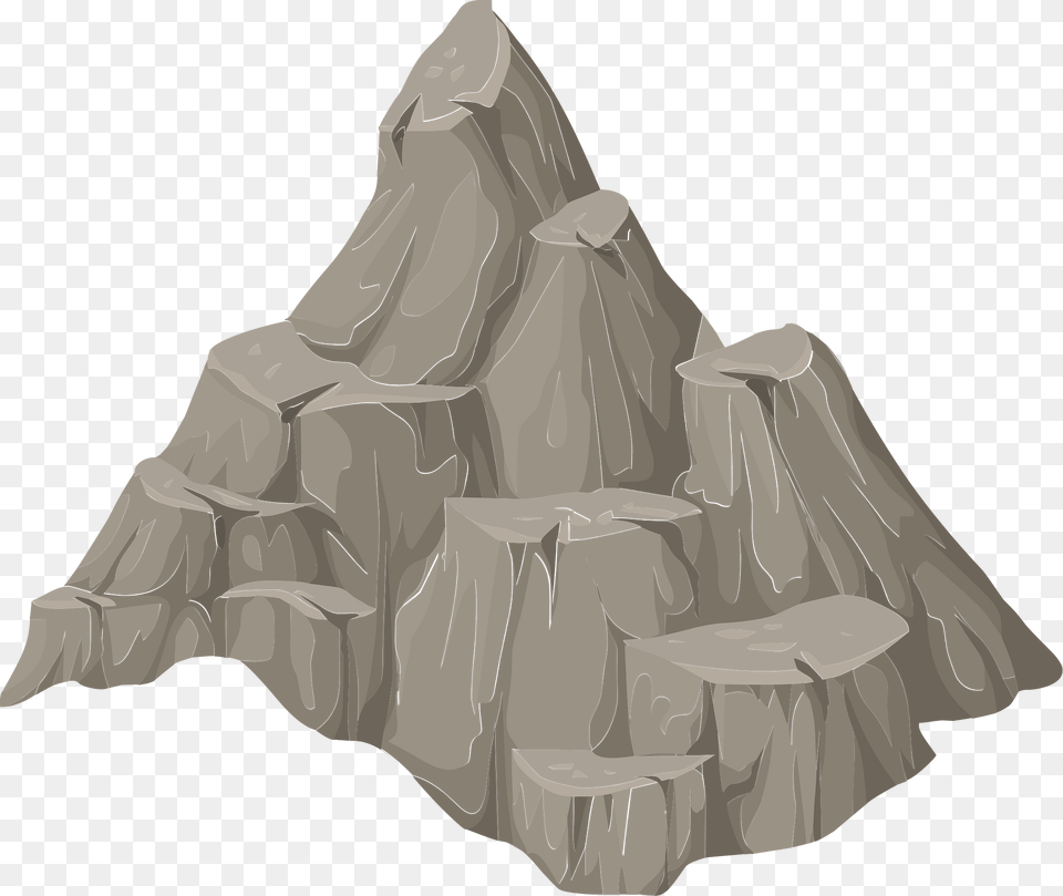 Cone Top Rock Clipart, Outdoors, Mountain, Mountain Range, Nature Png Image