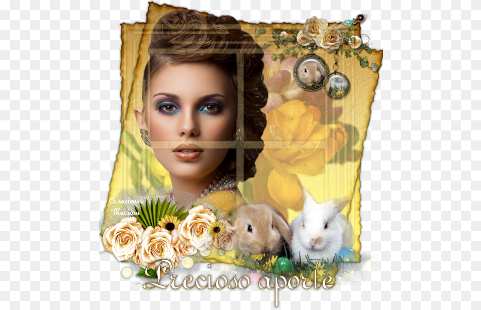 Conejitos De Conejos, Flower Arrangement, Art, Collage, Plant Free Png Download