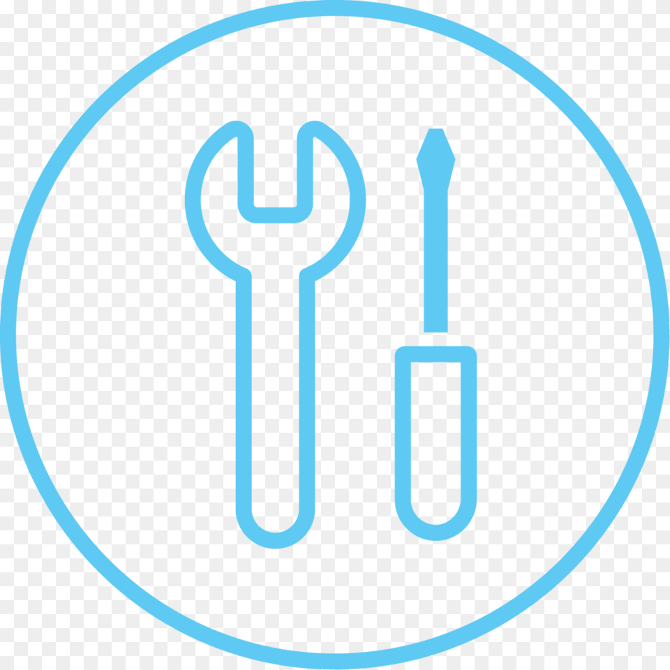 Conen Blue Maintenance Circle, Cutlery Free Png