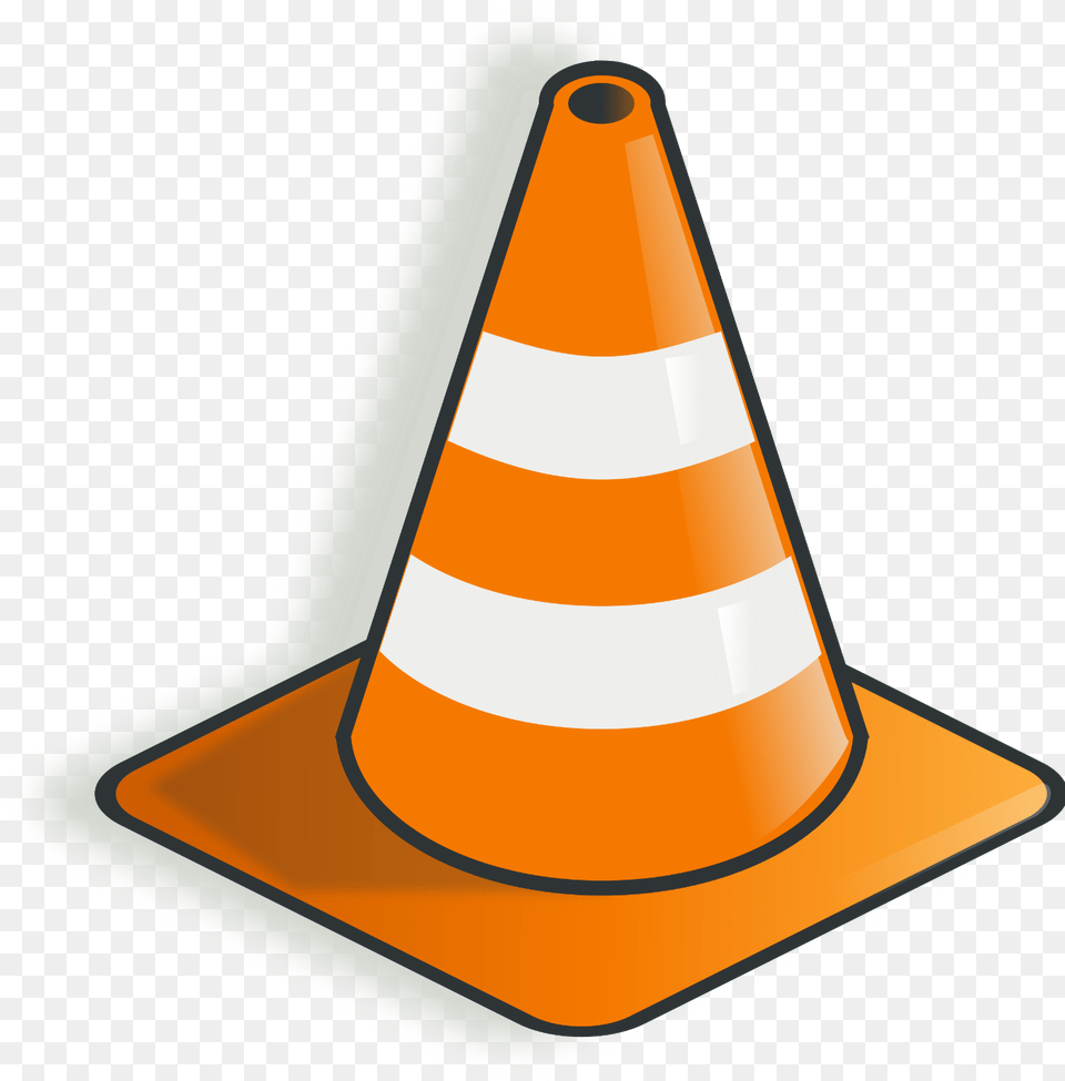 Coneorangevlc Media Player Clipart Royalty Svg Construction Clip Art, Cone Free Png