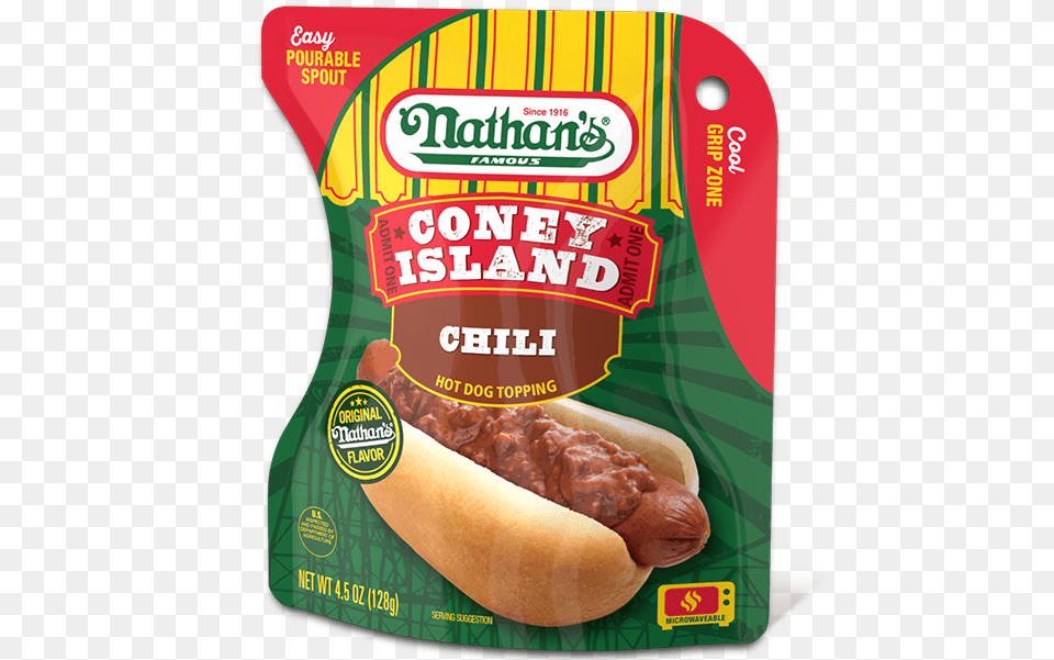 Coney Island Chili Hot Dog Topping Nathan39s Chili Sauce, Food, Hot Dog, Ketchup Free Png Download