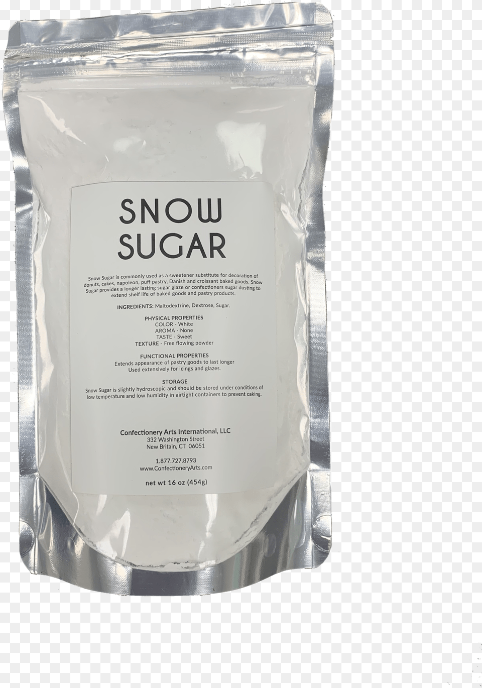 Confectionery Arts Snow Sugar 1 Lb Fluid, Powder, Business Card, Paper, Text Png