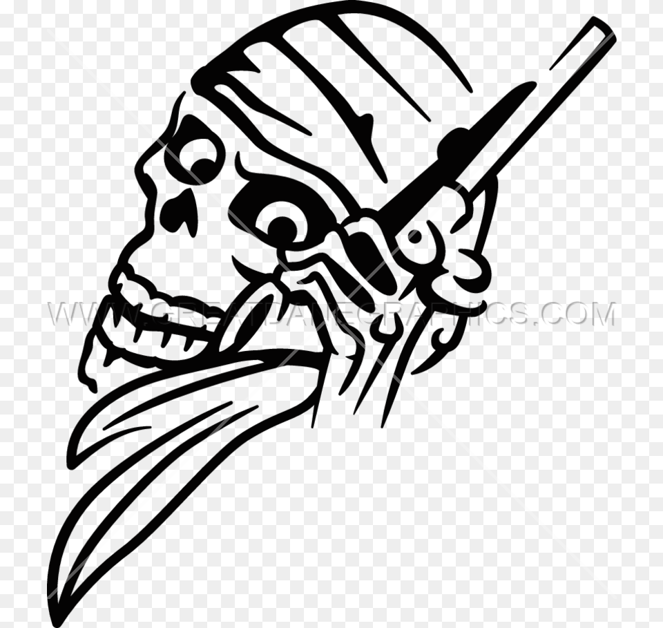 Confederate Skull Gun Production Ready Artwork For T Shirt Printing, Bow, Weapon, Animal, Beak Free Png