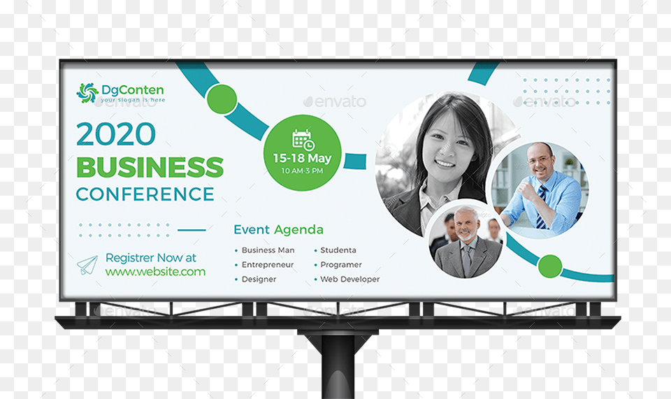 Conference Billboard Template Billboard, Advertisement, Adult, Wedding, Person Png Image