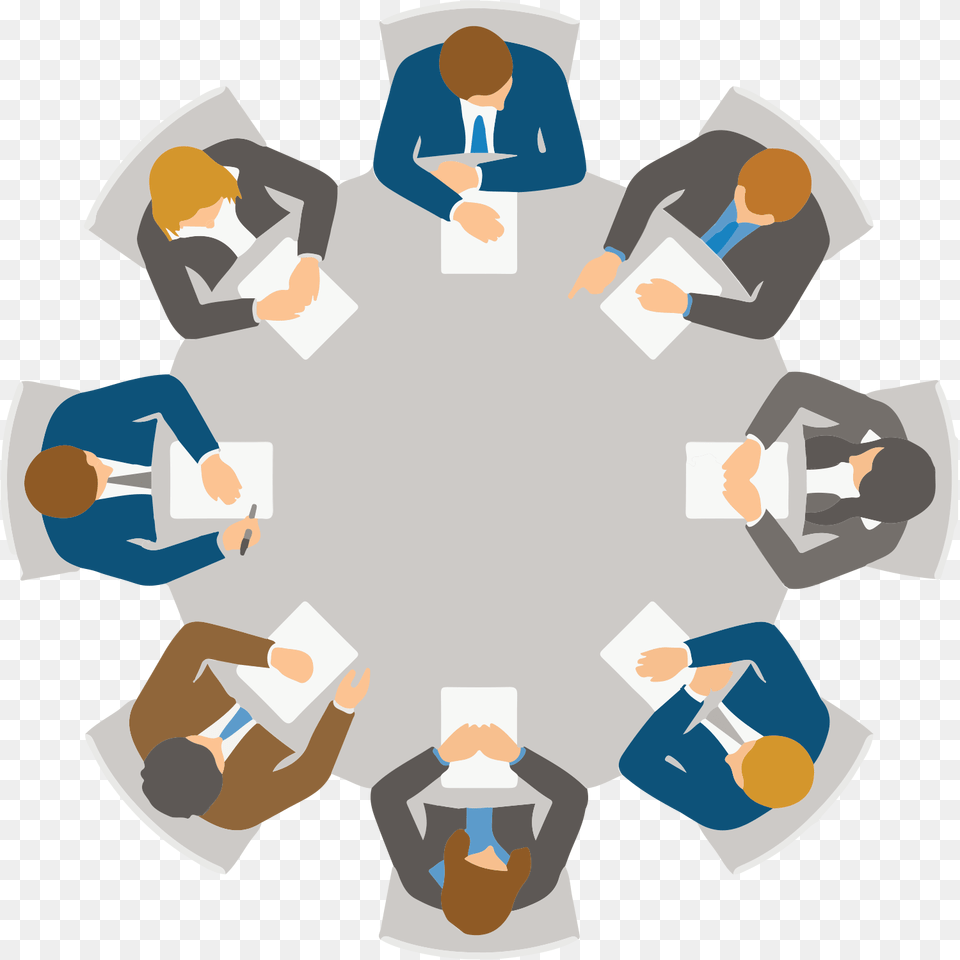 Conference Clipart Round Table Meeting Round Table Discussion Clip Art, People, Person, Adult, Male Free Png