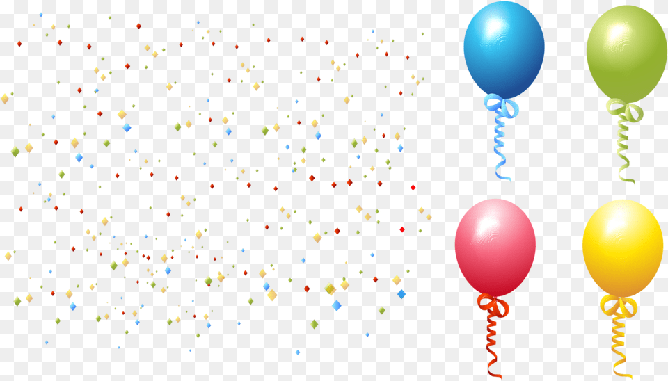 Confeti Con Globos, Balloon, Paper, Confetti Free Transparent Png