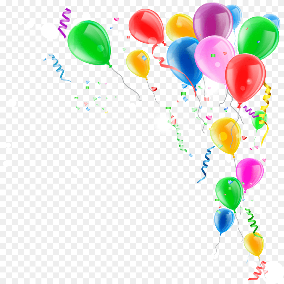 Confetti, Balloon Free Transparent Png