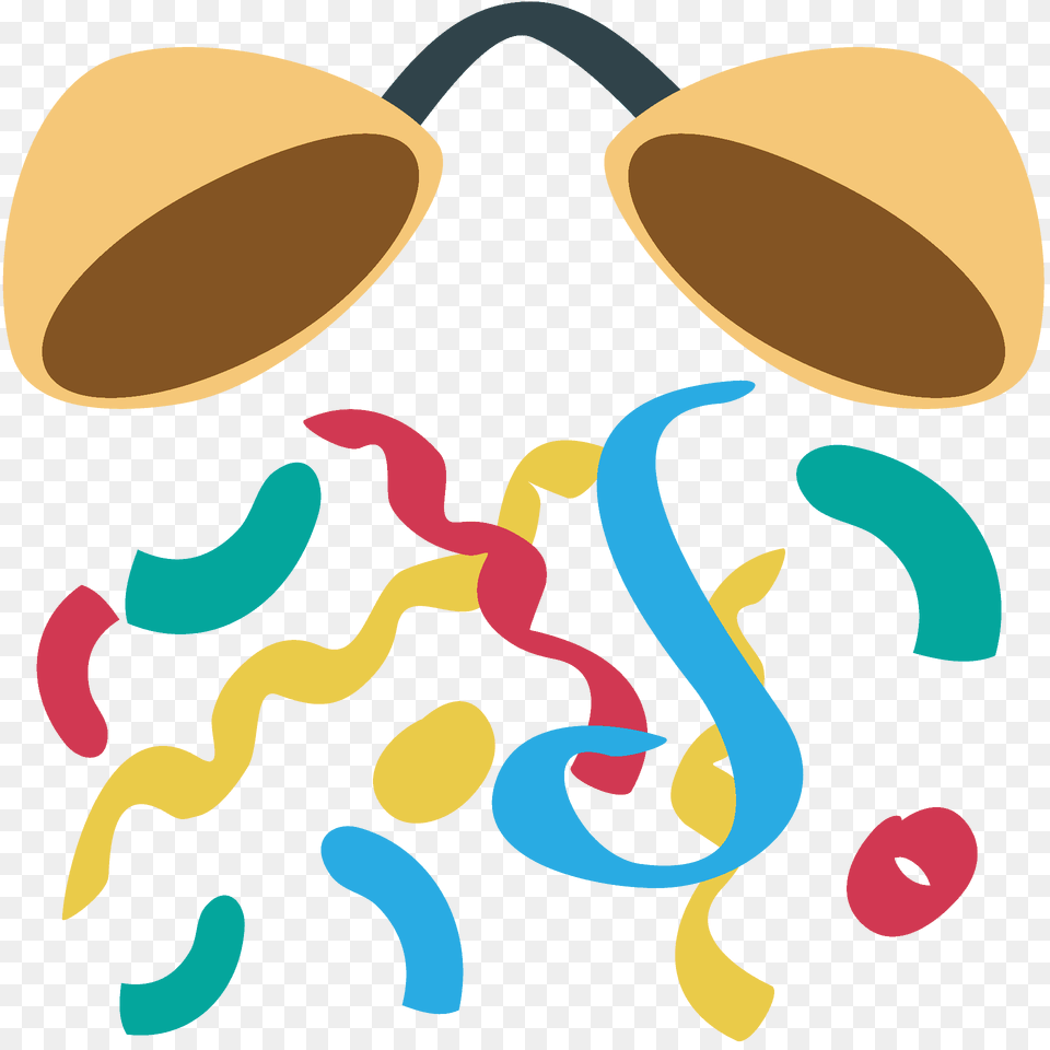 Confetti Ball Emoji Clipart, Accessories, Sunglasses, Goggles, Paper Free Png Download