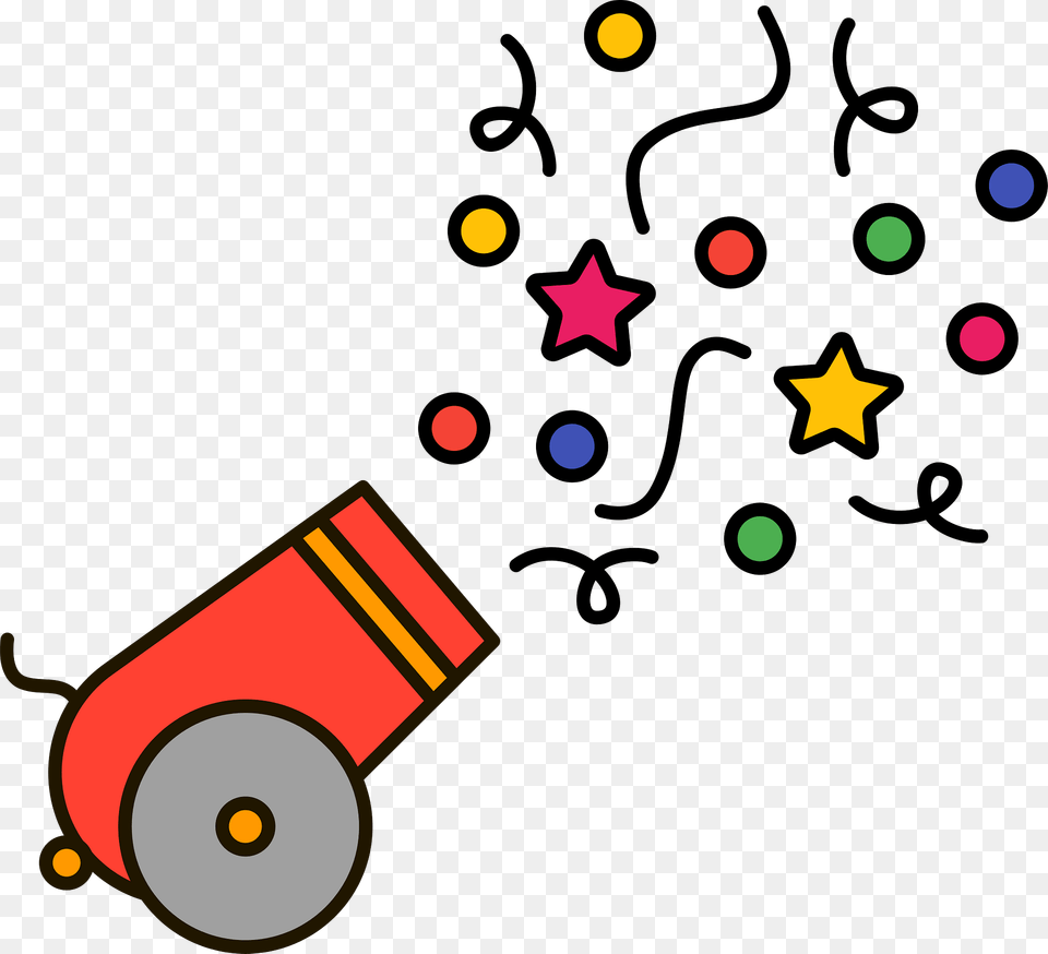 Confetti Cannon Clipart, Art, Graphics, Dynamite, Weapon Free Png Download