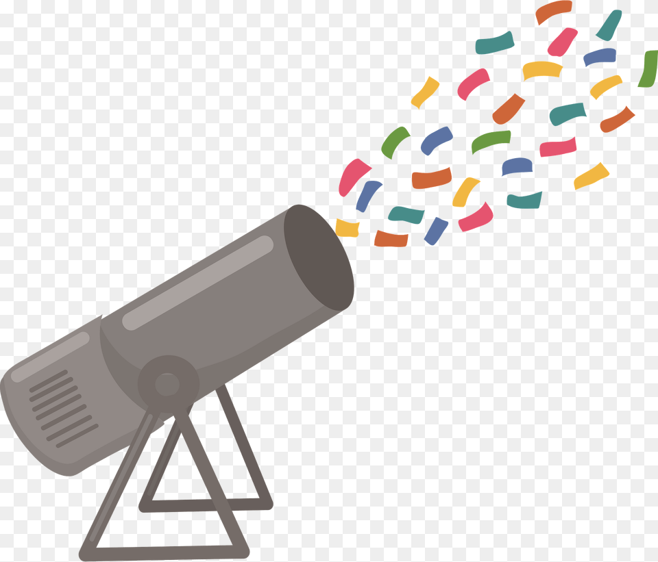 Confetti Cannon Clipart, Lighting, Telescope Png Image