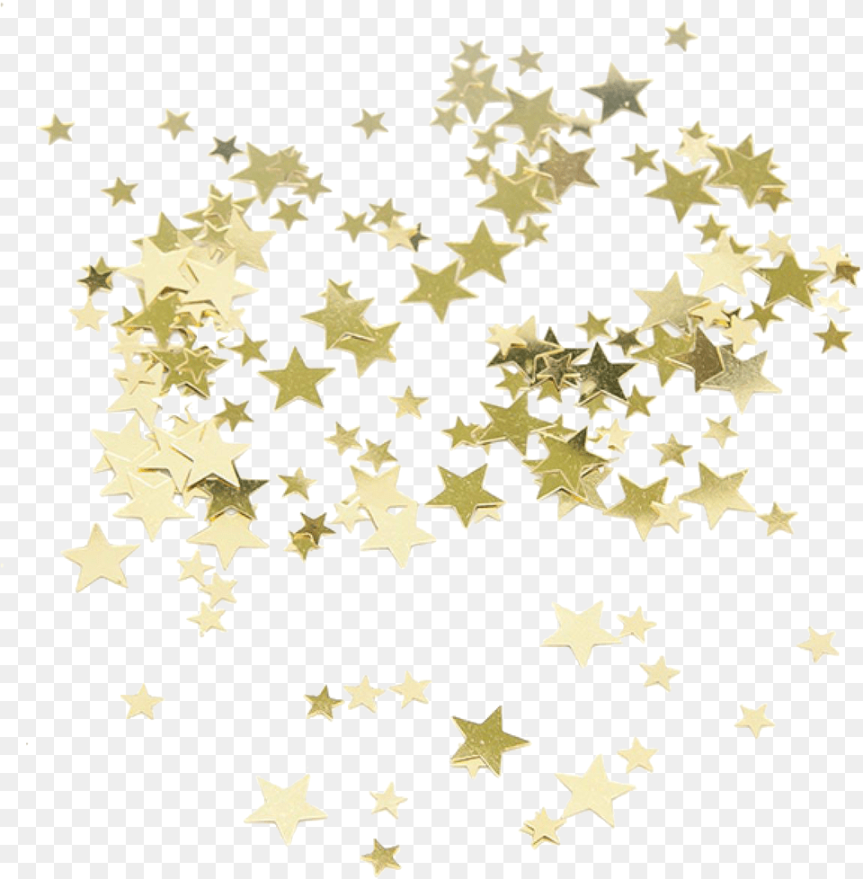Confetti Clipart Gold Star Gold Star Confetti, Leaf, Plant, Paper Png