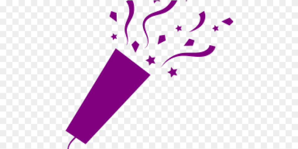 Confetti Clipart Purple Trumpet With Confetti, Light, Person Free Png Download