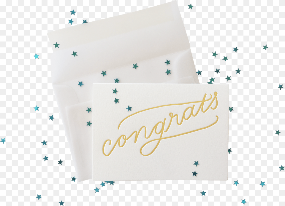 Confetti Congrats Splash Calligraphy, Envelope, Greeting Card, Mail, Paper Free Transparent Png