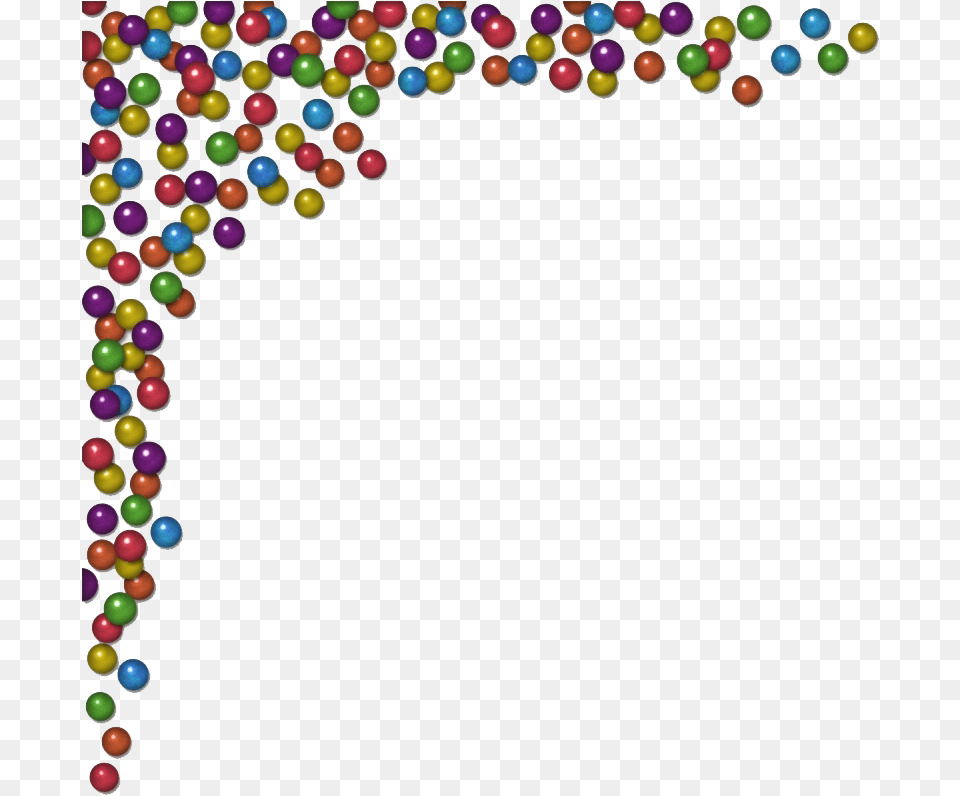 Confetti Corner Transparent Image Beads, Balloon Free Png Download