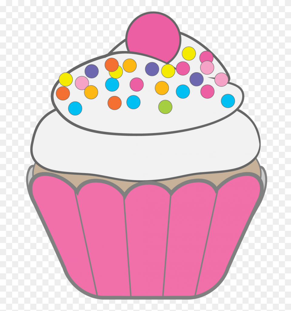 Confetti Cupcake Clipart Explore Pictures, Cake, Cream, Dessert, Food Free Png Download